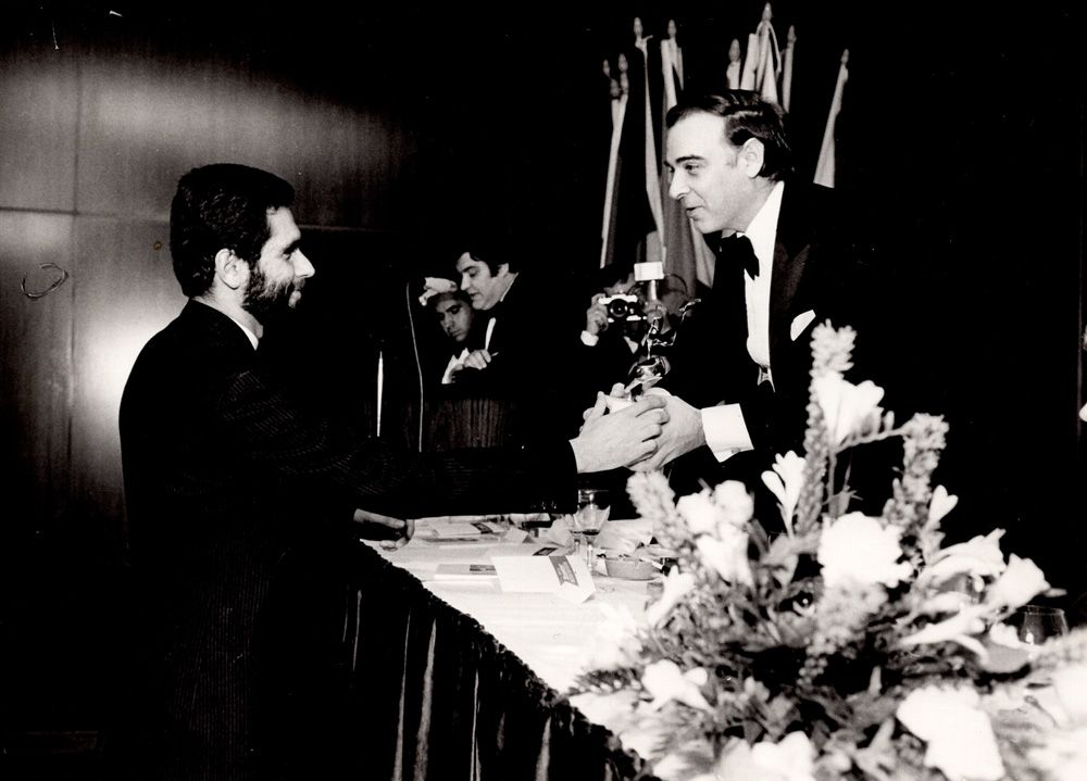 President, A. Polemis awarded the Technology Award at Frankfurt Fair. 1982